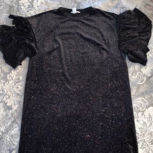 H&M Sparkle Velvet Dress SMALL
